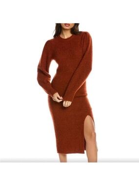 rag & bone Liana Wool & Alpaca Blend Dress with Side Slit size Large